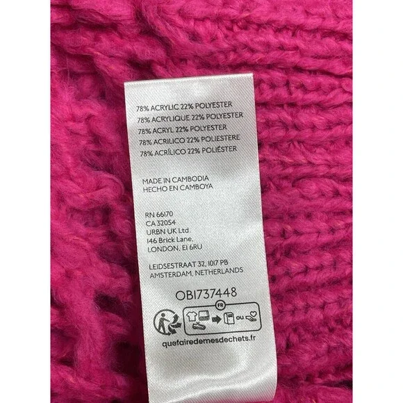 Urban Outfitters Women Sweater Pink Osaka Open-Knit Pullover Boho City Sz S NWT - Picture 10 of 10